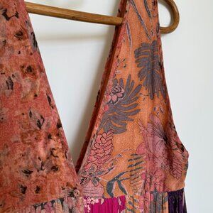 Anthropologie V Neck Maxi Dress